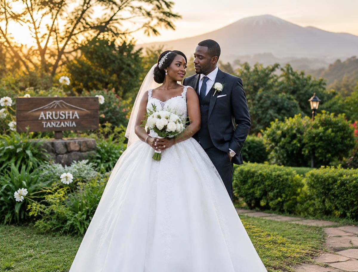 Wedding couple in Arusha